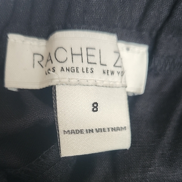 Rachel Zoe Black Belted Baggy Dress Pants 8 - Picture 6 of 7